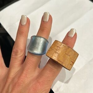 Resin ring and glass ring